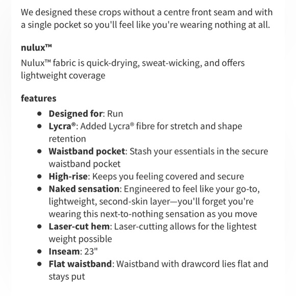 Lululemon Run The Day Crop 21” - Picture 3 of 11